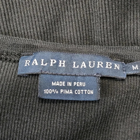 Ralph Lauren Blue Label Medium 100% Pima Cotton Stretch Ribbed Classic Tank Top - Picture 5 of 6